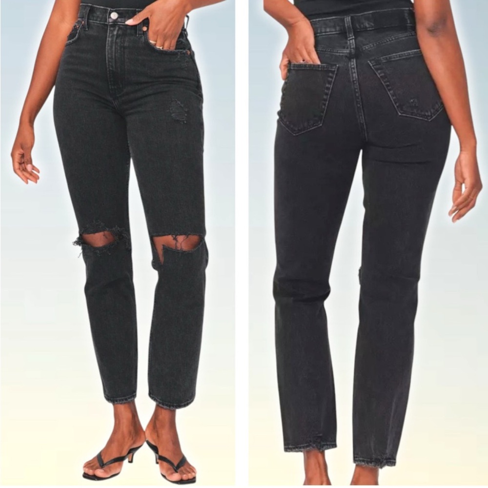 Abercrombie Ankle straight Ultra High Rise